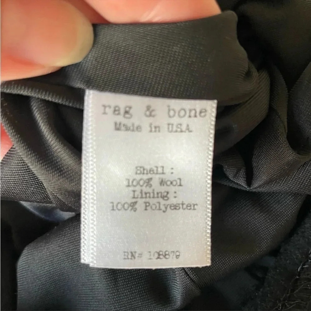 Rag & Bone Navy Color Block Wool Shift Dress - image 7